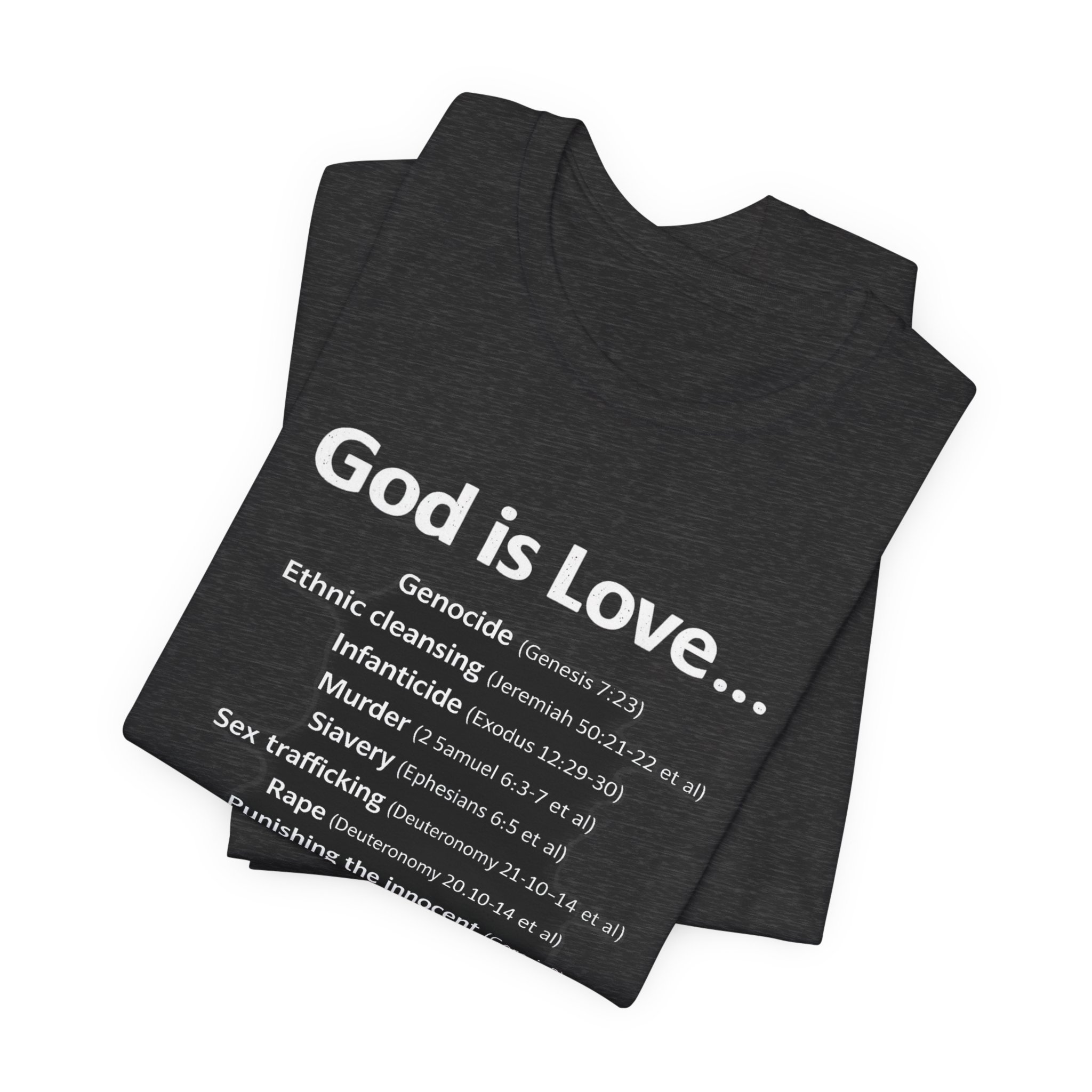 'God Is Love' Graphic Tee — Bible Verses Contrast - Image 3