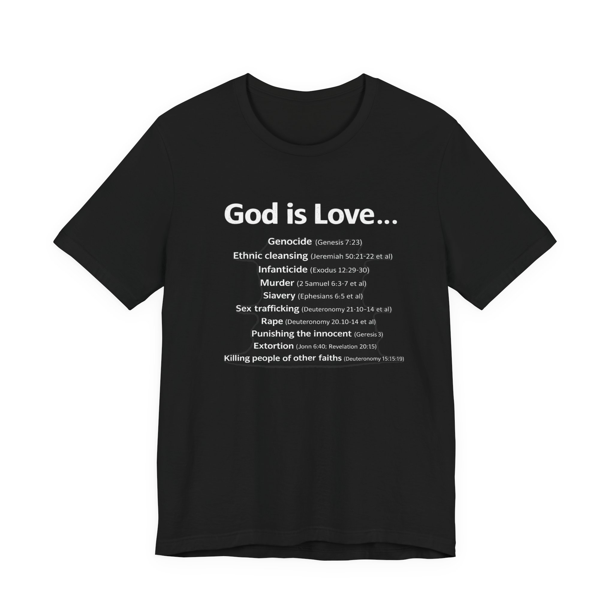 'God Is Love' Graphic Tee — Bible Verses Contrast - Image 5