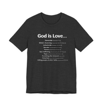 'God Is Love' Graphic Tee — Bible Verses Contrast