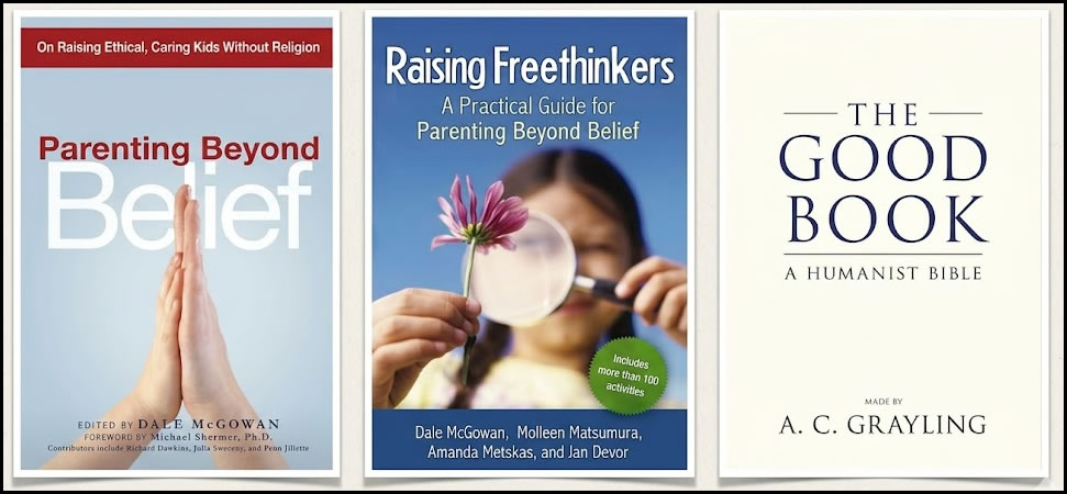 collage of recommended books for atheists and free thinkers