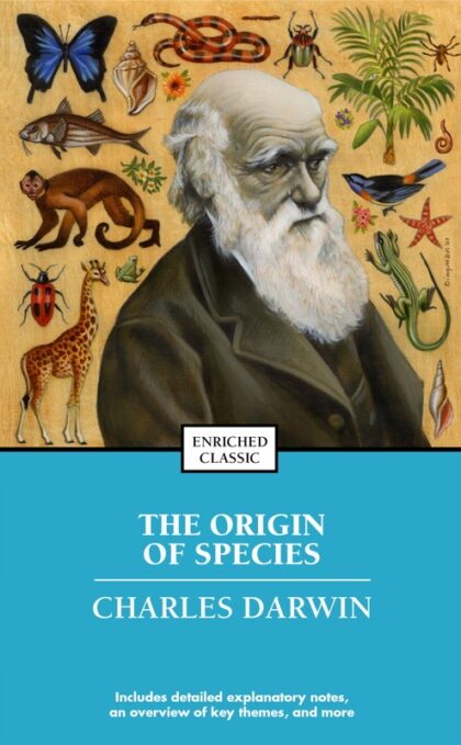 The Origin of Species by Charles Darwin Enriched Classics paperback book cover