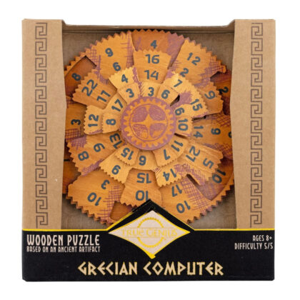 Grecian Computer wooden dial puzzle, front view